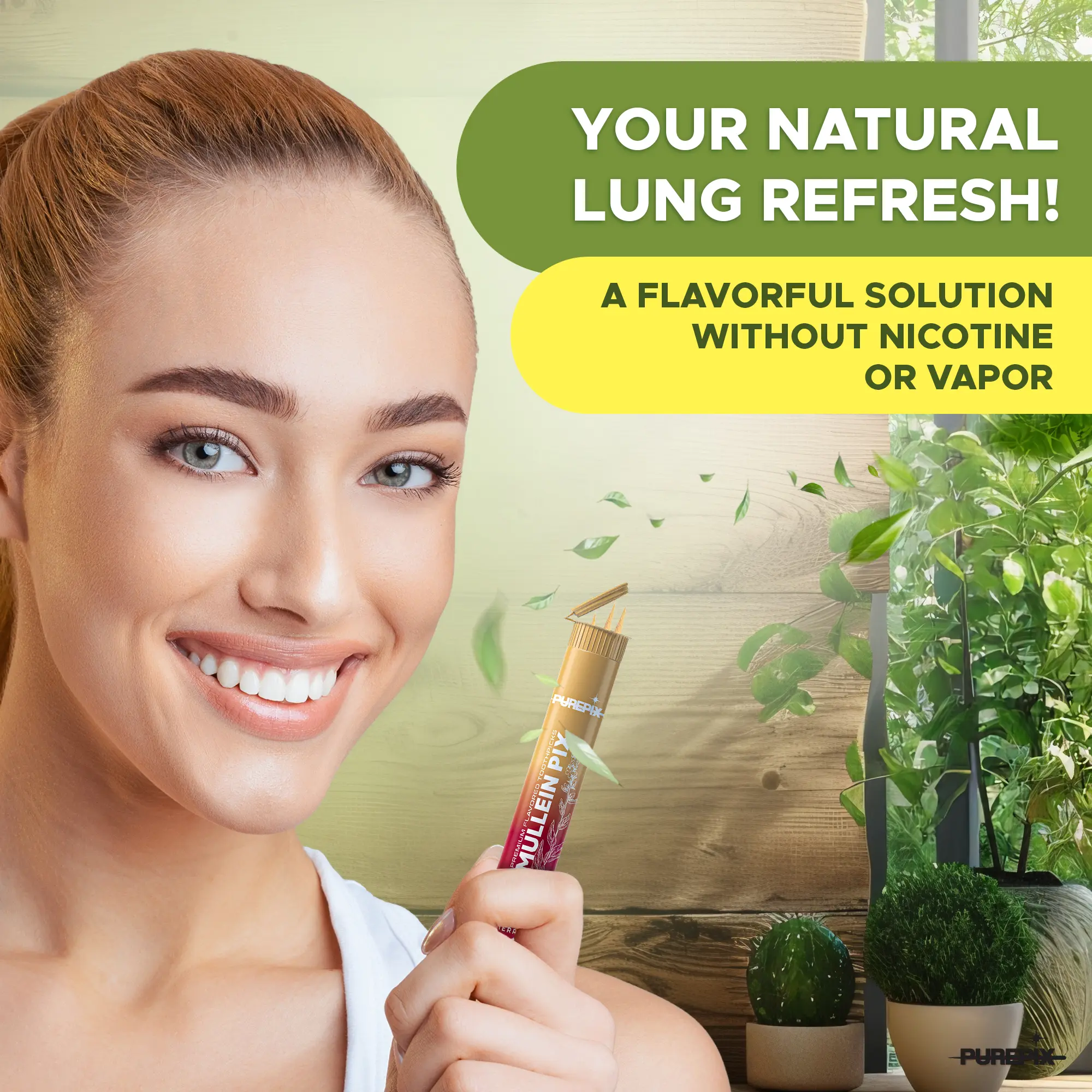 Mullein Pix, Extra Thick Boosting Flavored Toothpicks with Mullein Leaf Natural Smoking Alternative Lung Cleanse Support Nicotine Free 5 Flavor Kosher Vegan, Variety Pack, Proudly Made In USA - TikTok Shop Mullein Pix, Extra Thick Boosting Flavored Toothpicks with Mullein Leaf Natural Smoking Alternative Lung Cleanse Support Nicotine Free 5 Flavor Kosher Vegan, Variety Pack, Proudly Made In USA - TikTok Shop