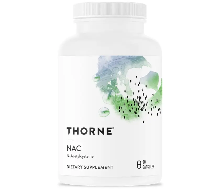 THORNE - NAC - N-Acetylcysteine - 500mg - Supports Respiratory Health & Immune Function - Promotes Liver & Kidney Detox* - Gluten, Dairy & Soy-Free - 90 Servings