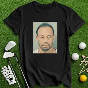 Tiger Woods Mugshot T-shirt, Men And Women, Fashion For Every Preference, Adventure Ready, Classic Cotton, Menswear Top, Unisex