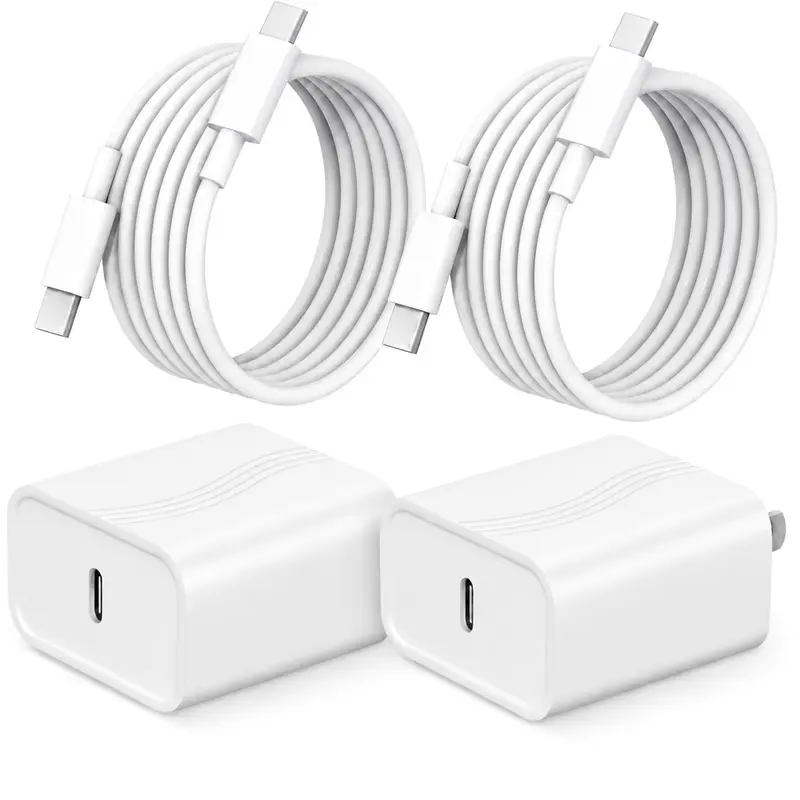 iPhone 18 17 16 15 Charger Fast Charging,2Pack 20W Apple iPad USB C Wall Charger Block with 6FT USB C to C Cable for iPhone 17/Pro/Pro Max/17 Air/ 16/16 Pro/16 Pro Max/15/Plus/Pro/Pro Max