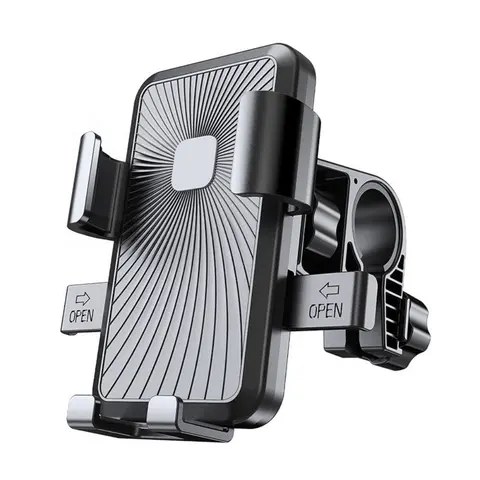 Universal Motorcycle Phone Mount with Anti Slip Clamp, Shockproof Holder with 360° Rotation and Quick Release for 0.8-1.1" Handlebars, Fits 4.7-7" Mobile Phones for Riding, Installation, Anti-Slipping
