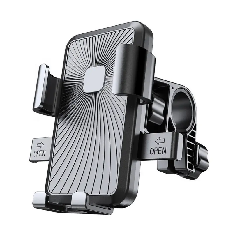 Universal Motorcycle Phone Mount with Anti Slip Clamp, Shockproof Holder with 360° Rotation and Quick Release for 0.8-1.1" Handlebars, Fits 4.7-7" Mobile Phones for Riding, Installation, Anti-Slipping