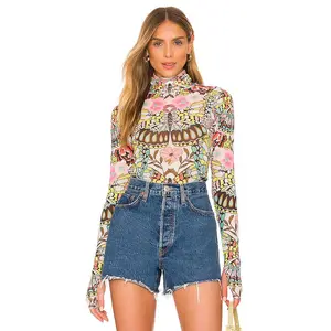 AFRM Zadie Top in Blanc Butterfly