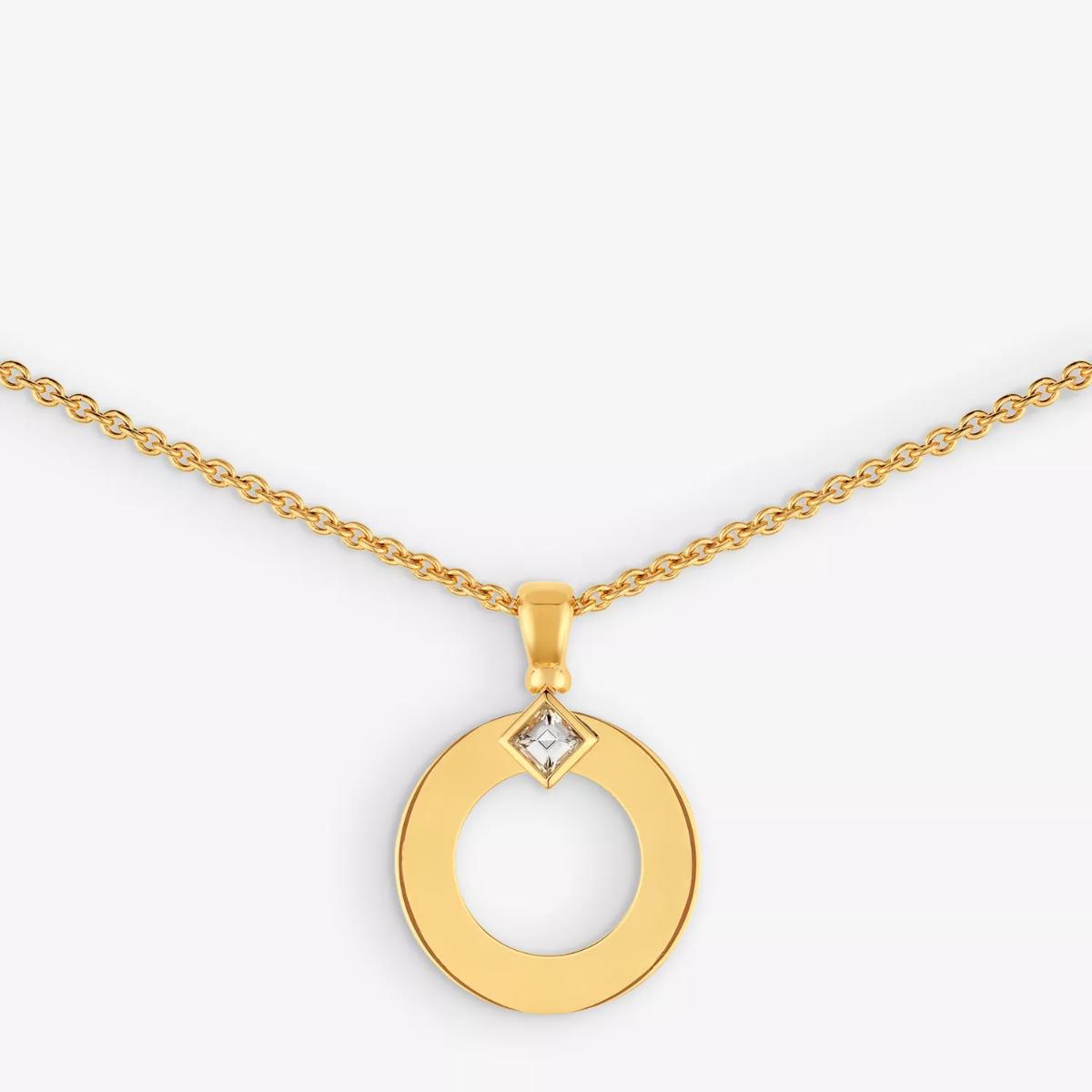 Geometric Circle Pendant Necklace  Minimalist Modern Statement Fashion Pendant Jewelry Women Party Gift