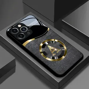 Silver Color Letter a Pattern iPhone Case, Premium Feel, Business Style, Fits New Glass Cases for iPhone Models 7-16