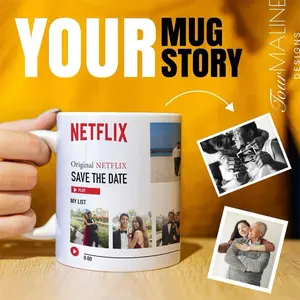 Mug Netflix, Taza de Netflix, taza para amigos, adictos a Netflix, taza personalizada, taza personalizada, taza para parejas, Netflix Lover  Cup  Coffee