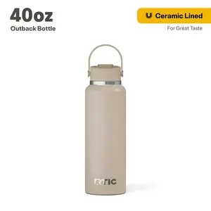 RTIC 40 oz Ceramic Lined Insulated Outback Bottle, Leak Resistant