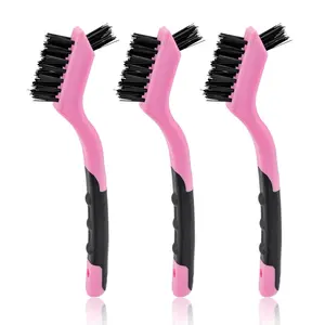 Small Cleaning Brush, Nylon Cleaning Brush 3-Pack, Hard Bristle Crevice Cleaning Brush, 7" Deep Clean Detailing Tools, Small Cleaning Brushes for Tight Spaces, Soft Nylon Bristles Brush,