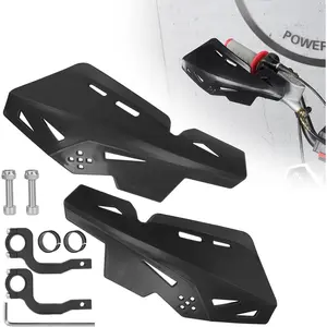Dirt Bike Handguards 7/8 Inch 22mm,Motorcycle Handguards with CNC Bracket Pair Fit for Dirt Pit Bikes, Motocross, ATV, CRF KLX KX LTR TRX SX SXF EXC XCW Grizzly,Scooter,Hawk 250 - Black