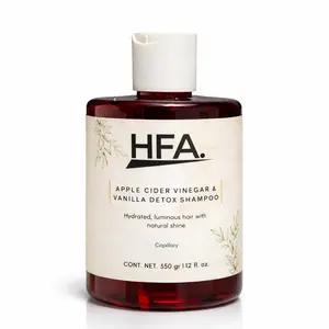 HFA. Detox Clarifying Shampoo with Apple Cider Vinegar – Vanilla Scent – Sulfate-Free Formula Removes Buildup, Oil, Dirt & Hard Water Residue – Deep Clean & Refresh for All Hair Types – 12 oz