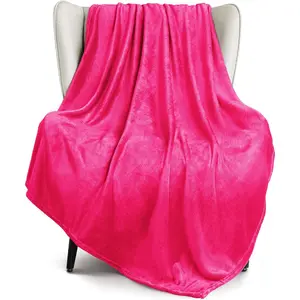 Extra Large Throw for Couch, Sofa, 300GSM Super and Warm Blankets, Hot Pink Throw Use,, Plush, Lightweight, 50x70 Inches