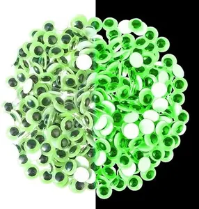 300 Pcs Wiggle Googly Eyes Glow in The Dark Sticky Googly Eyes Self Adhesive Googly Wiggle Eyes Suitable for DIY Crafts, Halloween Activities