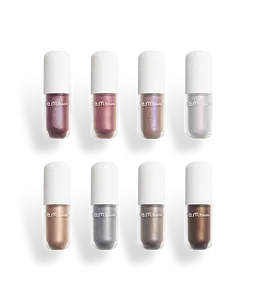 r.e.m. beauty by Ariana Grande starlet fantasy set of 8 - liquid lustrous eyeshadow - highly pigmented, clean makeup, long-wearing, waterproof, shimmering tones