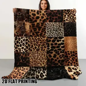 Luxurious Leopard Print, Soft and Warm, Perfect for Home, Bedroom, Sofa, Travel, High-End Gift, Ultra-Light, No Pilling, Leopard Pattern Blanket