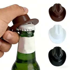 Cowboy Hat Bottle Opener Keychain Single Pack Durable ABS Construction Portable Cap Opener for Truck Keys and Daily Travel Unique Gift for Beer Lovers