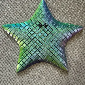 Large 3D Printed Colorful Flexi Starfish Fidget Toy, Satisfying Articulating Stress Relief Collectible for Room Decor or Desktop Accessories