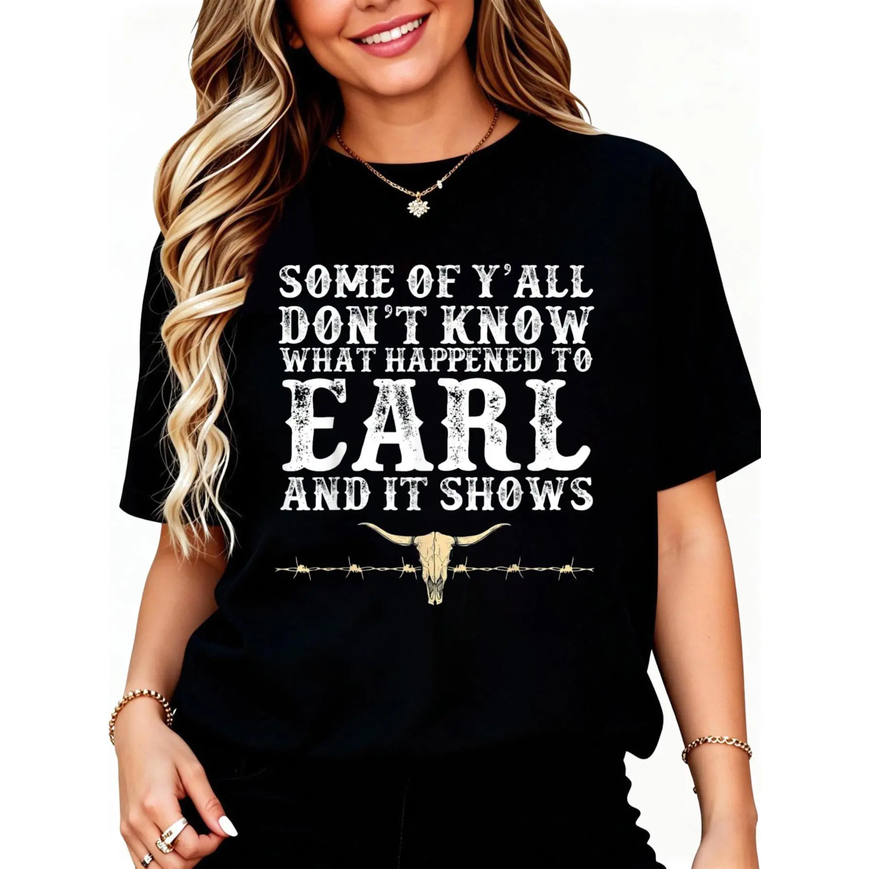 Men's "Some Of Y'all Don't Know What Happened To Earl And It Shows" Graphic T-Shirt, Casual Daily Wear Cotton Top