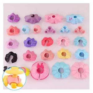 5pcs Mini Plastic Skirts Jacket Accessories Set for Action bobble-head Mini Shorthair Cat Dashchund Husky Kitten Bunny Great Dane Pet Toys(B36)