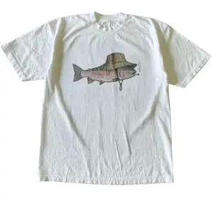 The Vintage Fishing Trout Hat Shirt, Vintage Funny Fish Smoking Shirt, Fish Shirt, Gift For Woman, Gift For Men, Womenswear Top Underwear Streetwear, Trending ShirtGolden Oak Market