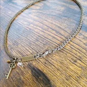 Minimalist Courage JPL Weave Chainmail Bronze Unisex Choker with Key Charm