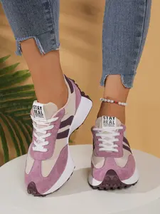 Women's Thick Sole Casual Sneakers, Lightweight Casual Sneakers, Spring Summer New Style Student Sports Shoes, Comfortable All-Day Wear Footwear