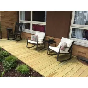 3 Piece Outdoor Patio Furniture Set Black Wicker Beige Cushions Bistro Rocking Chairs Table