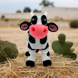 Cow with udder home gift great birthday anniversary print figurine desk figure articulating figurine decor desktop display kid room