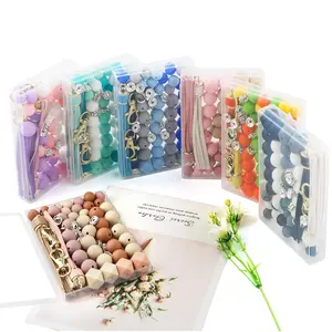 Silicone Beads Kit, 60pcs/set DIY Beads Kit with Tassels, DIY Jewelry Making Supplies for Bracelet Necklace Earrings Pendant, Crafts, DIY Mix Beads, DIY Beading Accessories