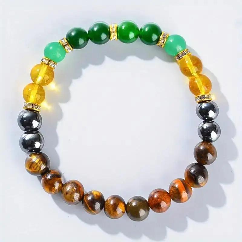 Money Bracelet with Black Onyx and Tiger's Eye - Luck Bracelet - Attract Wealth, Abundance and Prosperity