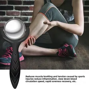 Stainless steel massage ball roller handheld deep muscle relaxation stick durable easy to clean fitness yoga massage tool portable battery-free physiotherapy stimulation