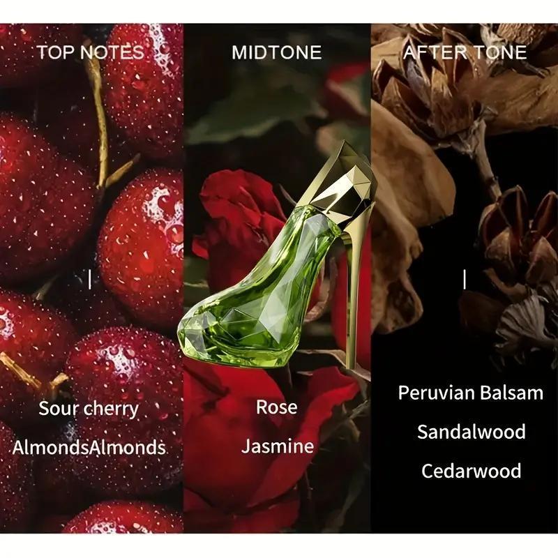 Deold Floral Eau De Parfum - Romantic Gift for Wife, Girlfriend & Mother - Elegant Stiletto Heel Bottle with Jasmine & Rose Scent