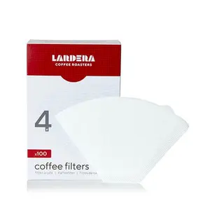 #4 Oxygen-Bleached White Coffee Filters Compatible with Moccamaster and all Automatic Coffee Makers Disposable
