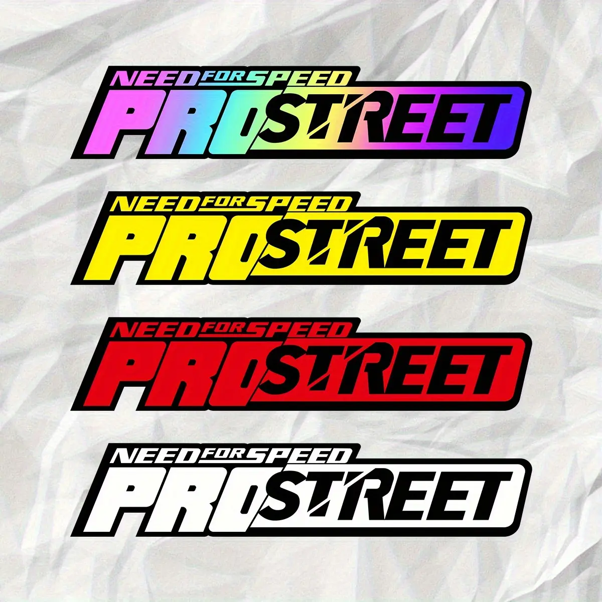 1PC Need for Speed "PROSTREET" Logo Decor Sticker For Car Bodies, Backpacks, Game Peripherals Multi-Color Game Slogan Themed Decor Fill With Need for Speed Enthusiast Racing Vibe Enhance Game Tuning Car Cool Style Recognition