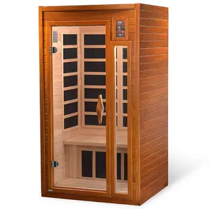 Dynamic Saunas Barcelona 1 to 2 Person Hemlock Wood Infrared Sauna For Home Dynamic Saunas Barcelona 1 to 2 Person Hemlock Wood Infrared Sauna For Home