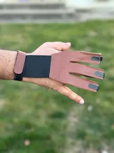 TRADITIONAL ARCHERY SHOOTING LEATHER GLOVE TOP QUALITY GLOVE 100% REAL LEATHER