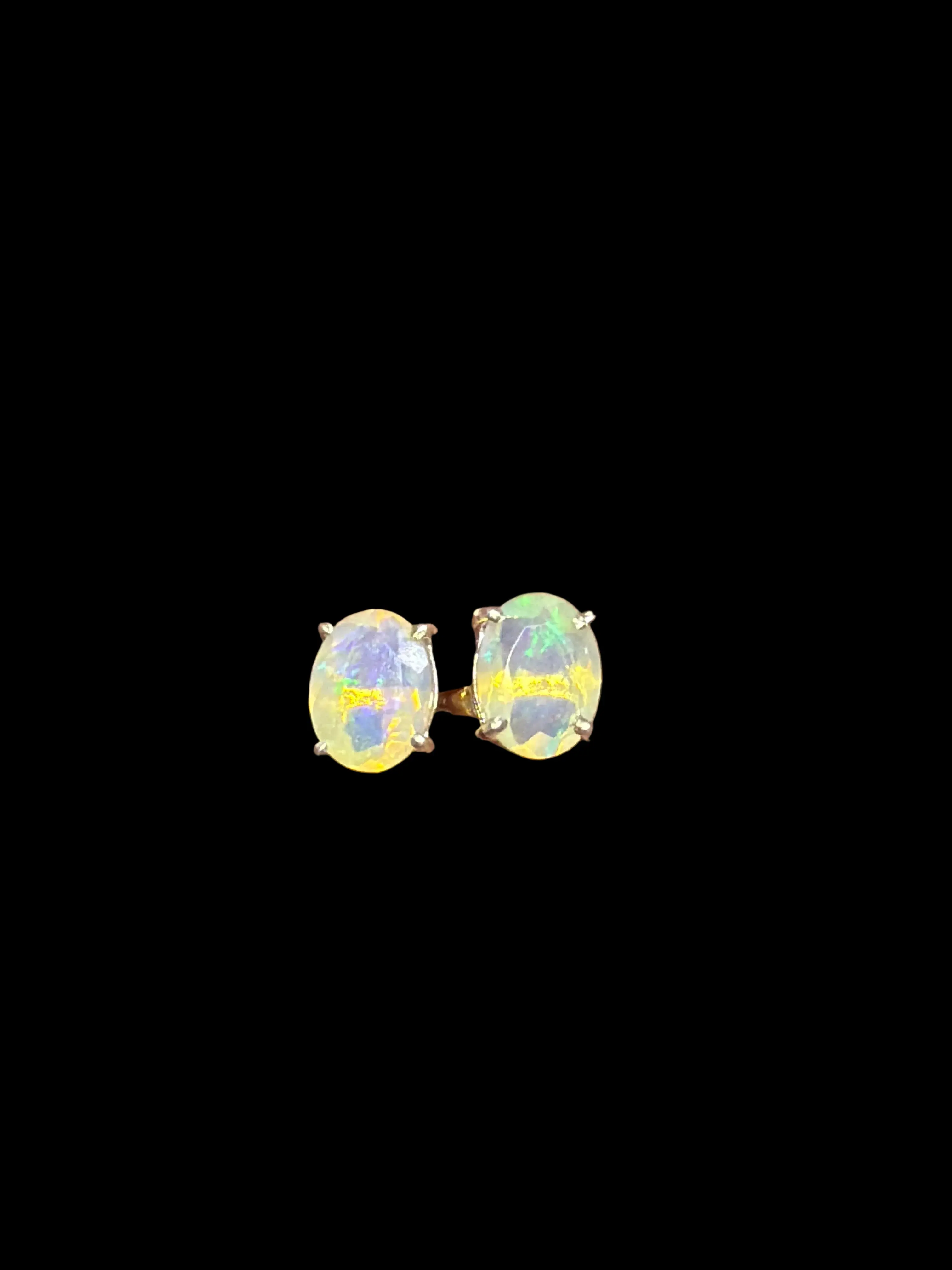 Ethiopian Opal Prong Set Earrings