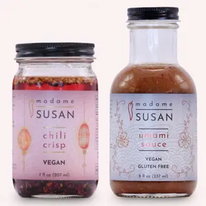 Madame Susan Sauces Flavor Essentials Duo: Chili Crisp & Umami Sauce Vegan Gluten Free for Easy Cooking & TikTok Kitchen Favorites Dip