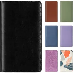 Premium PU Leather Professional Business Card Holder Organizer 300 Card Capacity Soft Cover Name Credit Card Binder for Men Women Elegant Black
