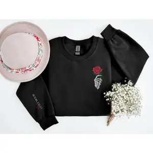 EMBROIDERED Run Little Mouse Sweatshirt, Dark Romance Sweatshirt, Book Lover Gift, Haunting Adeline Sweatshirt, Smut Reader Shirt, Rose Sweatshirt