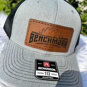 Custom leather patch | Business Logo | Richardson 112 hats