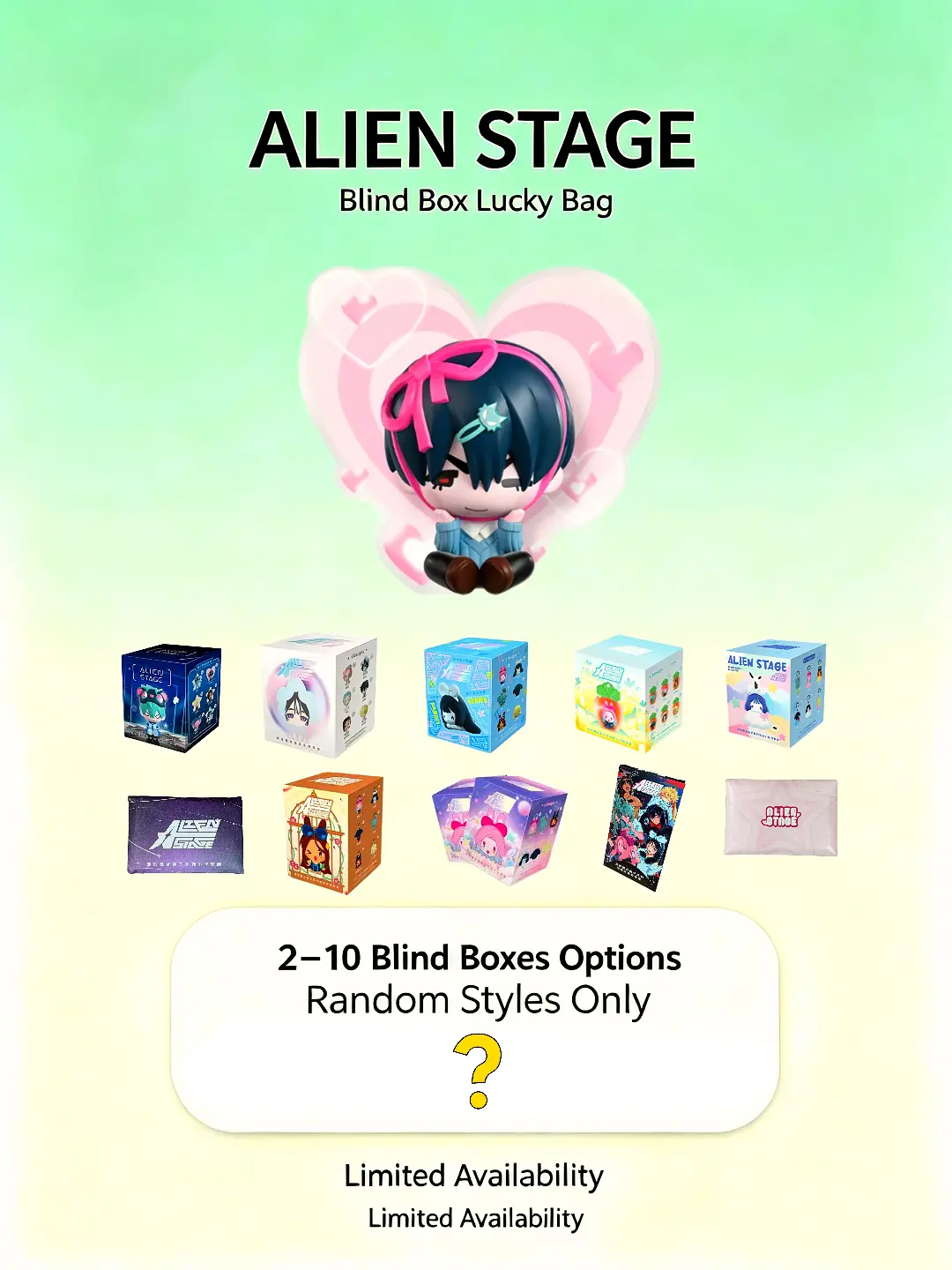 Alien Stage Mystery Plush Blind Box Set - Polyester Collectibles in Tin, IvanTill/MiziSua/Hyuluka Blind Bag Collectible Random Surprise Pack for Fans