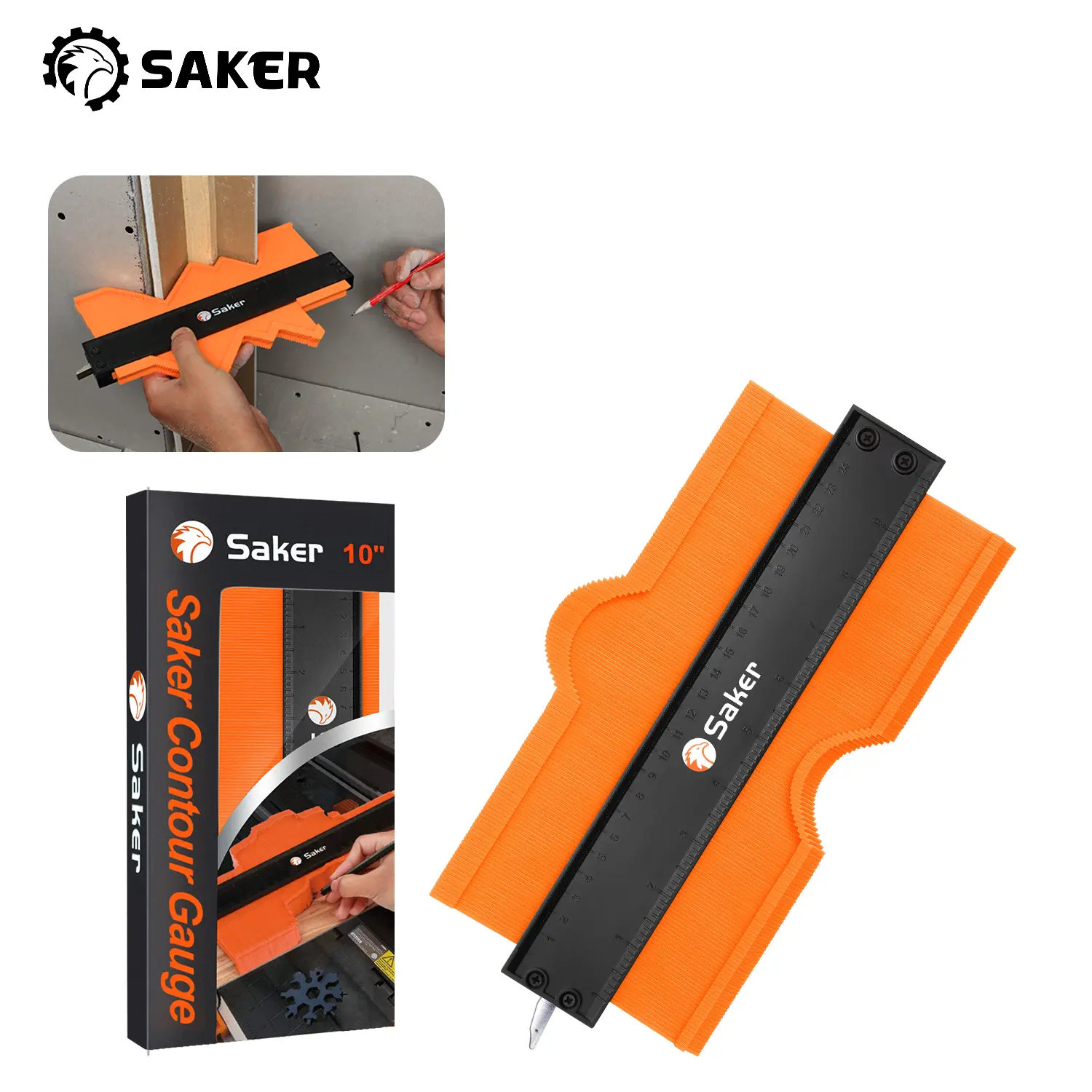 Saker(10 "lock) Profile Tool - Adjustable lock Accurate Copy Irregular Shape Replicator - Irregular Welding Woodworking Tracker - a diy must-have