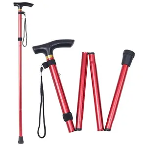 Folding Cane, 5-Level Walking Stick, Lightweight Adjustable Aluminum Handcane, Suitable for Seniors and Adults, Adjustable Collapsible Cane