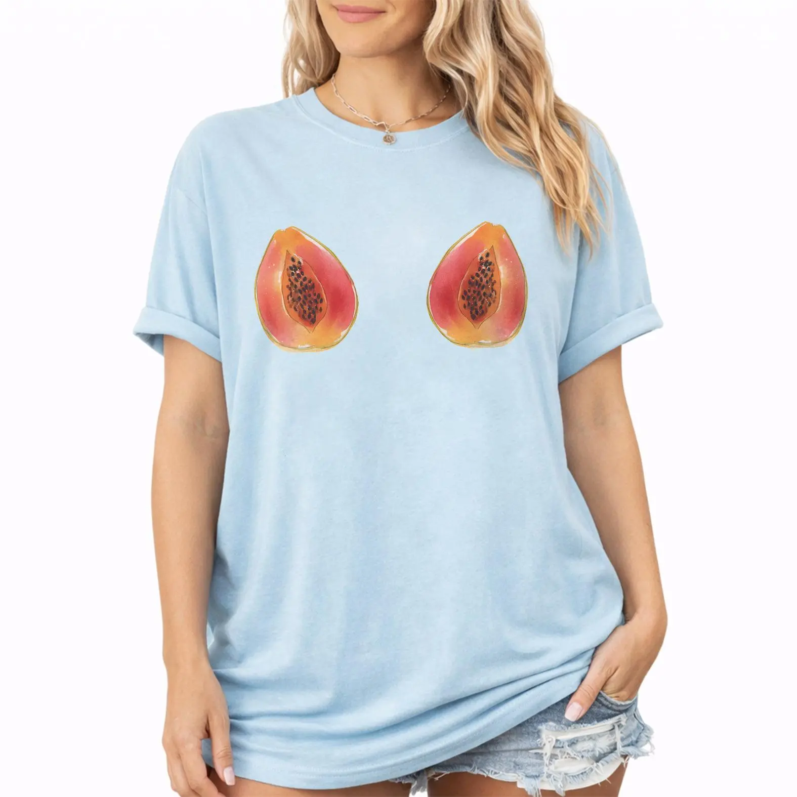 Comfort Colors Funny Papaya Shirt, Tropical Fruit Graphic Tee, Summer Fruit Shirt