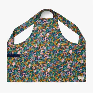 Rifle Paper Co. Lea Blue Apron, Home Care Smock for Kitchen Use