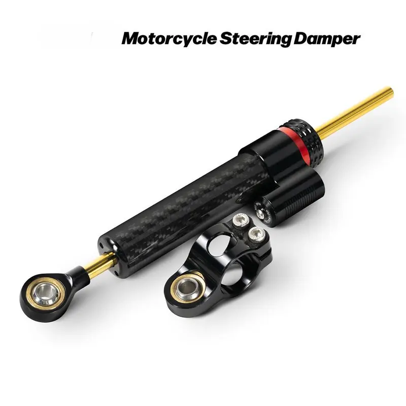 Motorcycle Carbon Fiber Stabilizer Steering Damper 250mm For YAMAHA HONDA SUZUKI