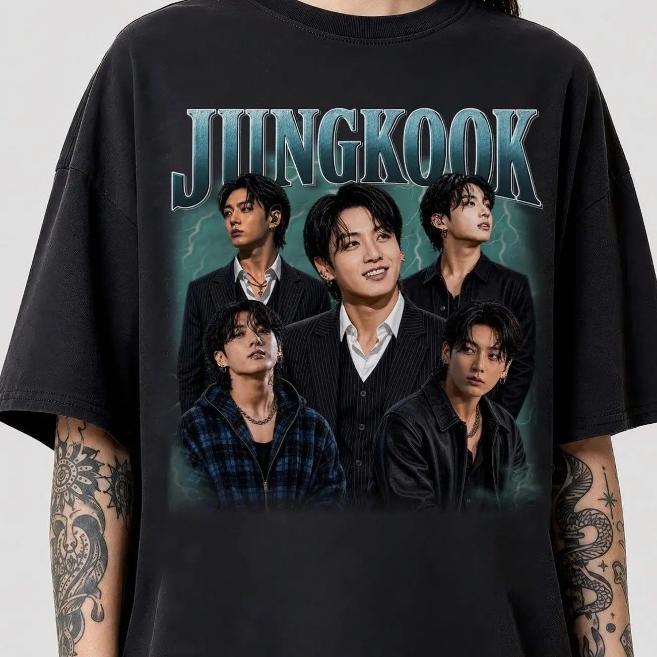 Youth + Adult Vintage Jung. Kookkk T-shirt, Kpop Jung. Kookkk Shirt, Retro Bootleg Fan Gift Z6F
