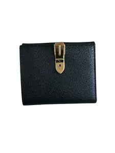 Pre-owned GUCCI leather Small Leather Goods Black Compact Wallet