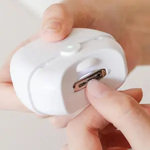 Electric Nail Clippers with Light, Quiet & Safety Design Automatic Nail Trimmer, Rechargeable Nail Trimmer with Nail Scraps Storage for Home & Travel
