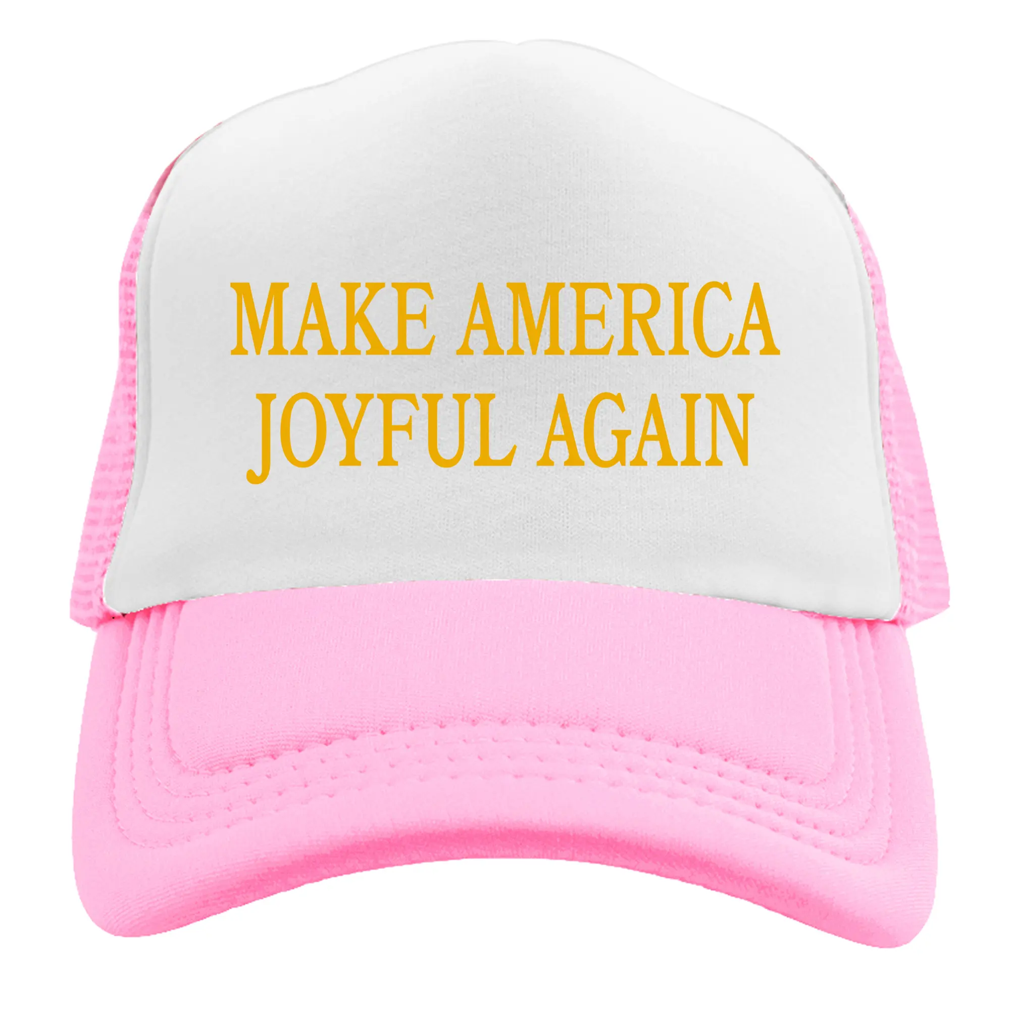 Make America Joyful Again, Unhinged Trucker Hat, Embroidered Hat, Redneck Hats, Funny Trucker Hats, Adult Trucker Hat, Humor Hats, Silly